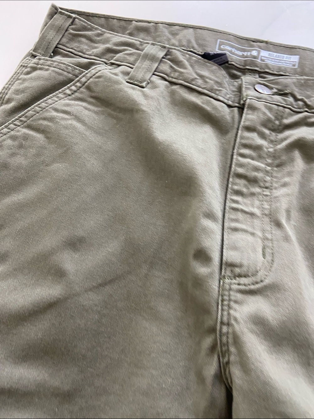 Carhartt Olive Green Relaxed Fit Work Pants - Picture 10 of 16